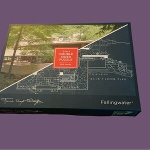 Frank Lloyd Wright FALLINGWATER 500 Piece Double Sided Jigsaw Puzzle NEW In BOX